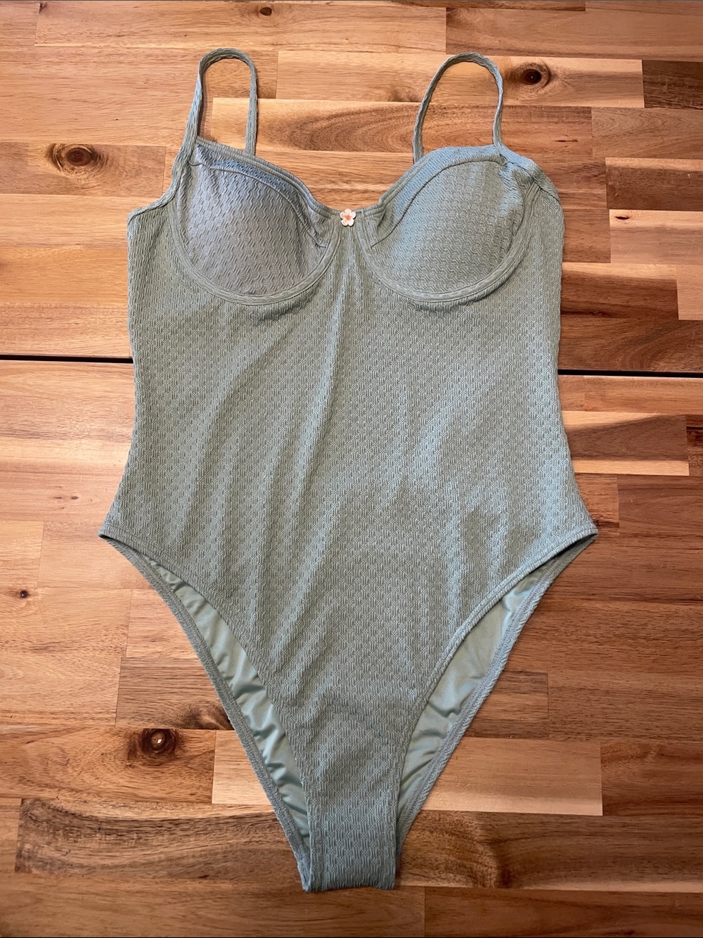 Simons one piece swimsuit sage green size XL